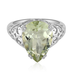 Grüner Amethyst-Silberring