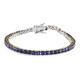Tansanit-Silberarmband (Gems en Vogue)