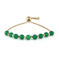Grüner Onyx-Silberarmband