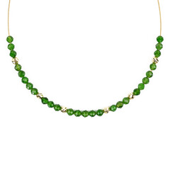 Russischer Diopsid-Edelstahlcollier