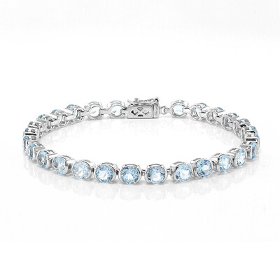 Himmelblauer Topas-Silberarmband