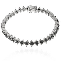 Schwarzer Spinell-Silberarmband (Dallas Prince Designs)
