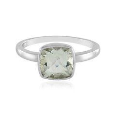 Grüner Amethyst-Silberring