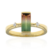 Mehrfarbiger Turmalin-Goldring
