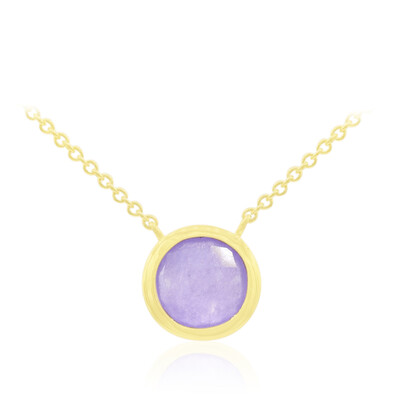 Lavendel-Jade-Silbercollier