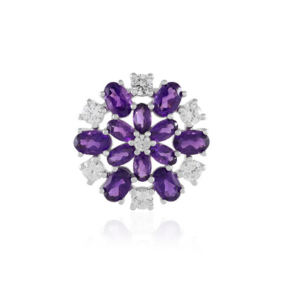 Sambia-Amethyst-Silberanhänger