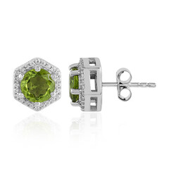 Peridot-Silberohrringe