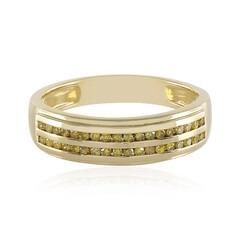 Gelber I2 Diamant-Silberring