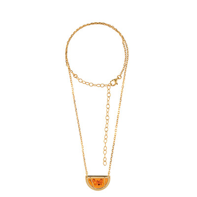 Baltischer Cognac-Bernstein-Silbercollier (dagen)