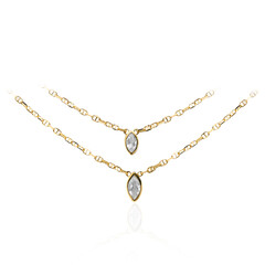 Weißer Topas-Silbercollier