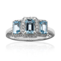 AAA-Brasilianischer Aquamarin-Goldring (CIRARI)