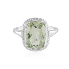Grüner Amethyst-Silberring