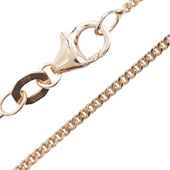 375er Gelbgold-Panzerkette flach - 45 cm - 2,5 g
