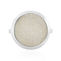 Perlenschimmer-Glitzer-Achat-Silberring