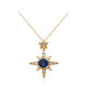 Blauer Ceylon-Saphir-Goldhalskette