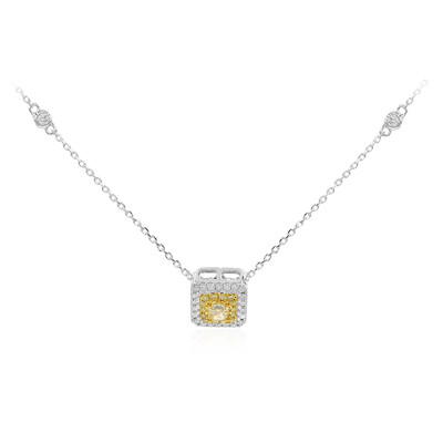 Gelber SI2 Brillant-Goldhalskette (CIRARI)