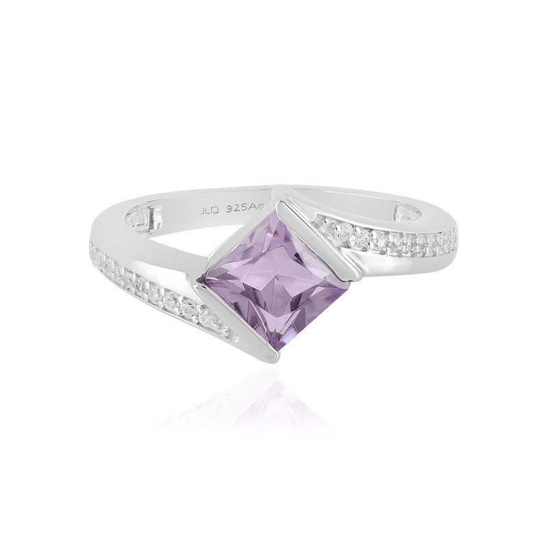 Afrikanischer Amethyst-Ring, 925 Silber Vergoldet Ca. 3,34 Ct
