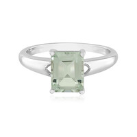 Grüner Amethyst-Silberring