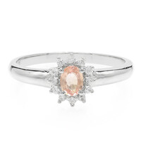 Padparadscha-Saphir-Silberring