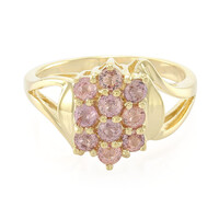 Nicht erhitzter Padparadscha-Saphir-Goldring (AMAYANI)