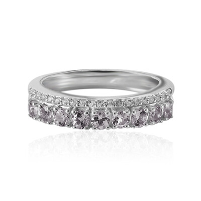 Ouro Preto-Pinkfarbener Topas-Silberring