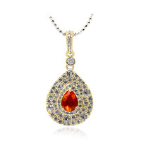 Mexikanischer Feueropal-Silberhalskette (Dallas Prince Designs)