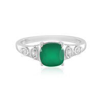 Grüner Onyx-Silberring