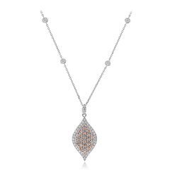 Pinkfarbener I1 Diamant-Goldhalskette (CIRARI)