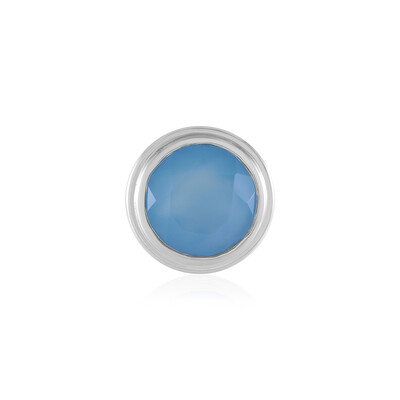 Blauer Chalzedon-Silberanhänger (MONOSONO COLLECTION)