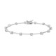 Weißer Topas-Silberarmband