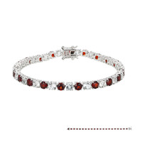 Edelstein-Silberarmband