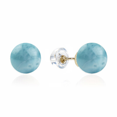 Larimar-Goldohrringe