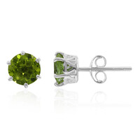 Burmesischer Peridot-Silberohrringe