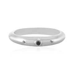 Blauer I2 Diamant-Silberring