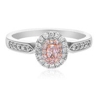Pinkfarbener I1 Brillant-Goldring (CIRARI)