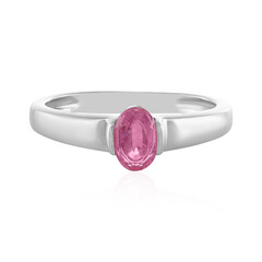 Pinkfarbener Madagaskar-Saphir-Silberring