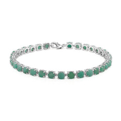 Brasilianischer Smaragd-Silberarmband
