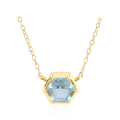 Himmelblauer Topas-Silbercollier