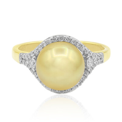 Goldene Südseeperlen-Goldring (TPC)
