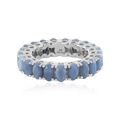 Blauer Opal-Silberring