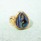 Abalone-Muschel-Silberring (Art of Nature)