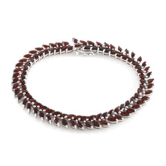 Mosambik-Granat-Silberarmband