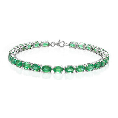 Sambia-Smaragd-Silberarmband