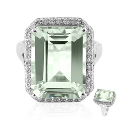 Grüner Amethyst-Silberring