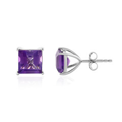 Sibirischer Amethyst-Silberohrringe