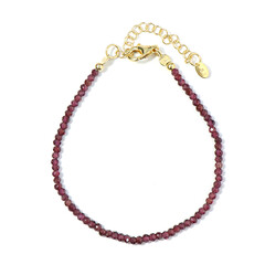 Magenta-Granat-Silberarmband