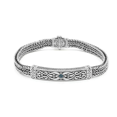 Londonblauer Topas-Silberarmband (Nan Collection)