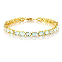 Himmelblauer Topas-Silberarmband
