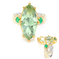 Grüner Amethyst-Silberring (Gems en Vogue)