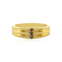 I4 Champagner-Brillant-Silberring